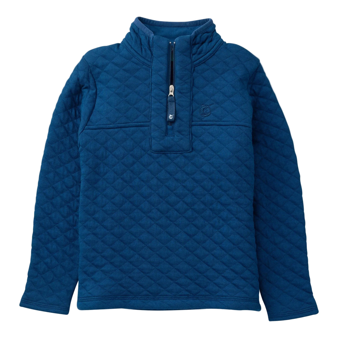 Quilted Zip Pullover - Navy Peony Boy Jacket Prodoh 