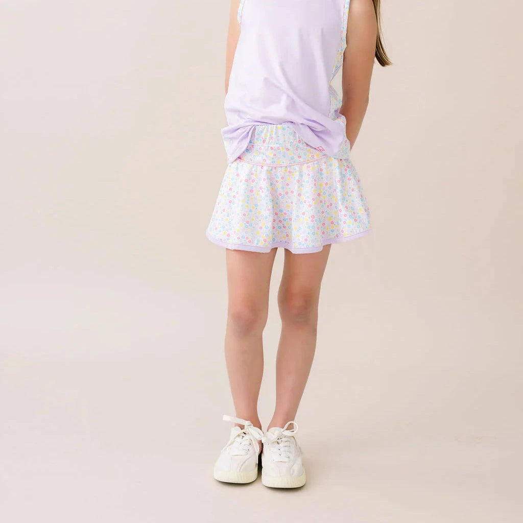 Quinn Skort - Sunny Day Floral, Cotton Candy Pink Girl Skirt Set Athleisure 