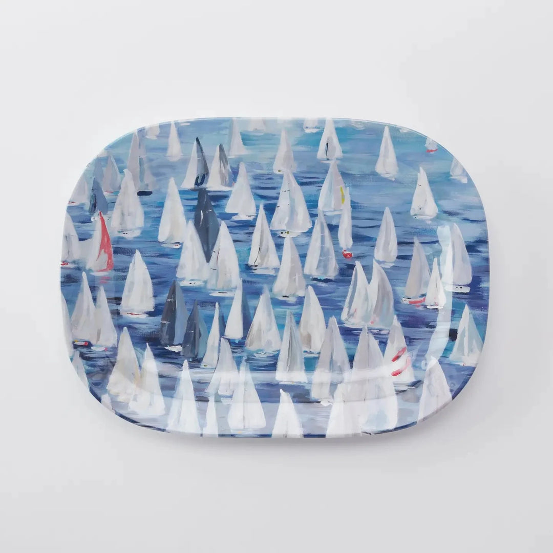 Race Day Melamine Platter Serving Piece Kim Hovell 