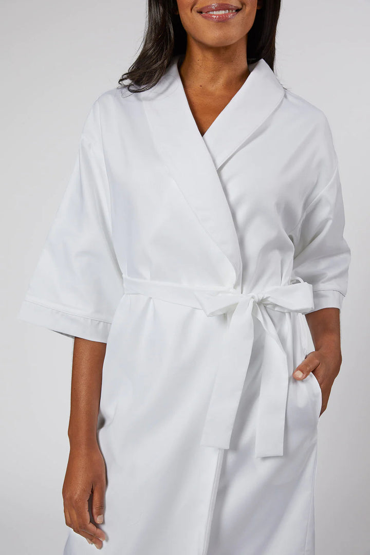 Rachael Cotton Robe - White Womens Robes Lenora 