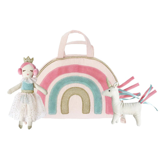 Rainbow Play Purse and Doll Set Plush Toy Mon Ami 