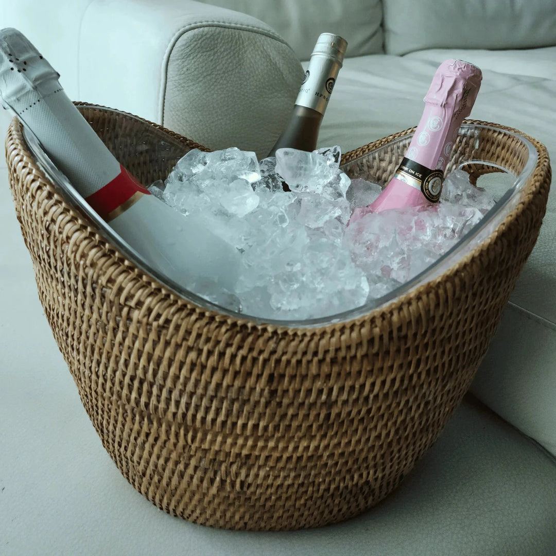 Rattan Champagne Bucket Ice Bucket Artifacts Trading Co 