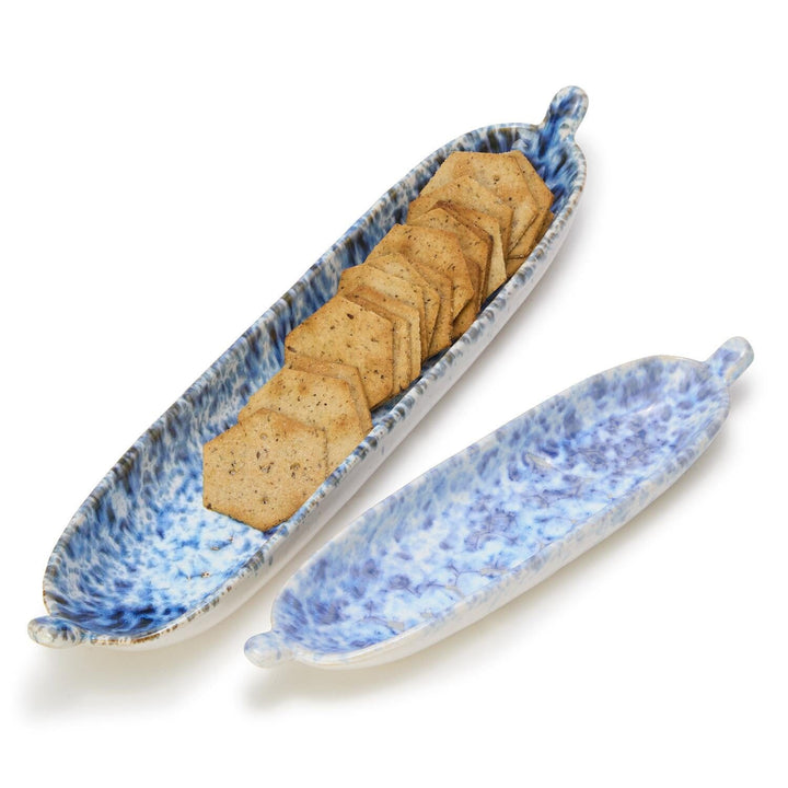 Reactive Glaze Tidbit Servers Serving Piece Two's Company 