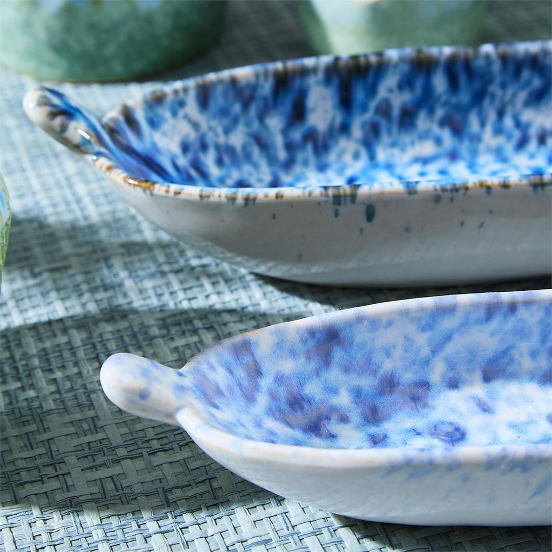Reactive Glaze Tidbit Servers Serving Piece Two's Company 