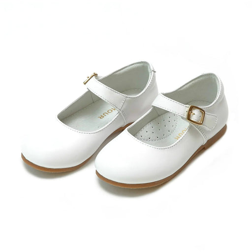 Rebecca Special Occassion Flat - Pearlized White Children Shoes L'Amour 