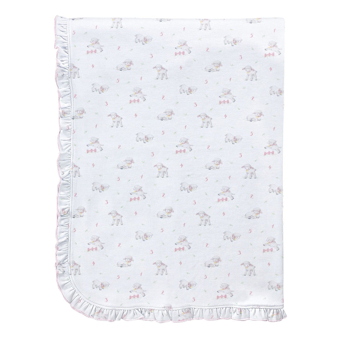 Receiving Blanket - Pink Tiny Baby Sheep Baby Blanket Baby Club Chic 