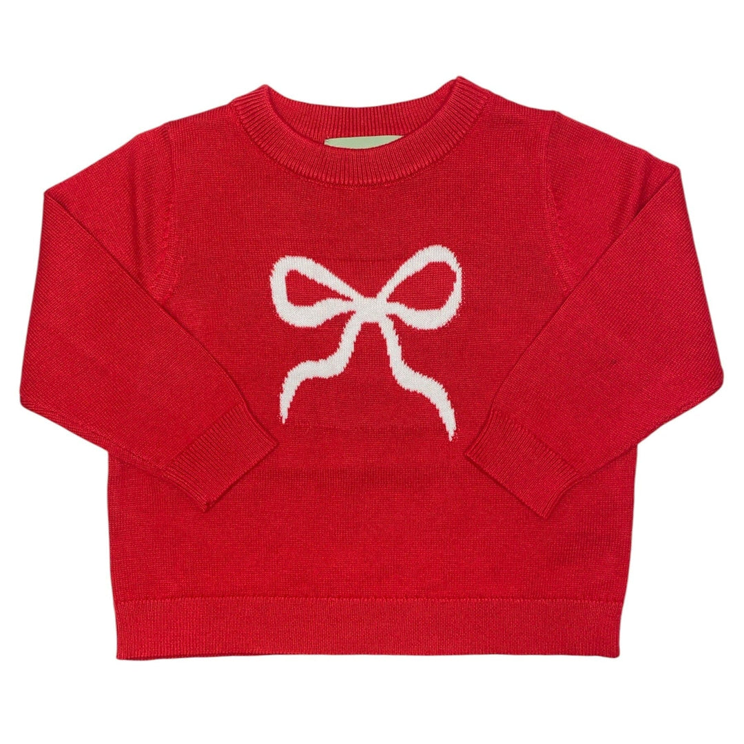 Red Bow Sweater Girl Sweater TRUE 