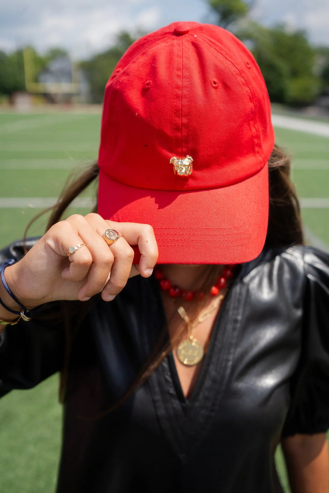 Red Bulldog Hat Womens Hat Lisi Lerch 