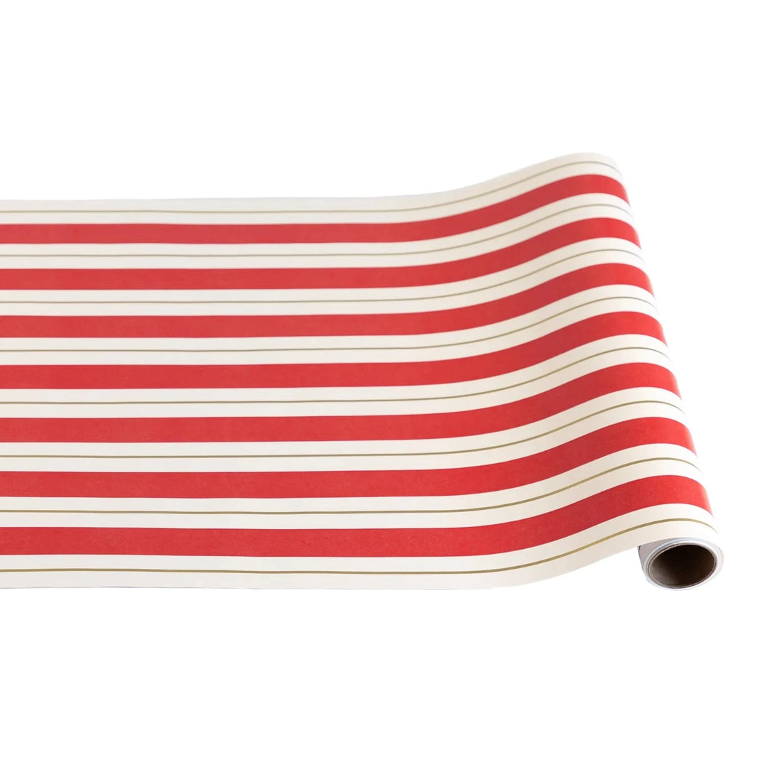 Red & Gold Awning Stripe Runner Table Runner Hester and Cook 