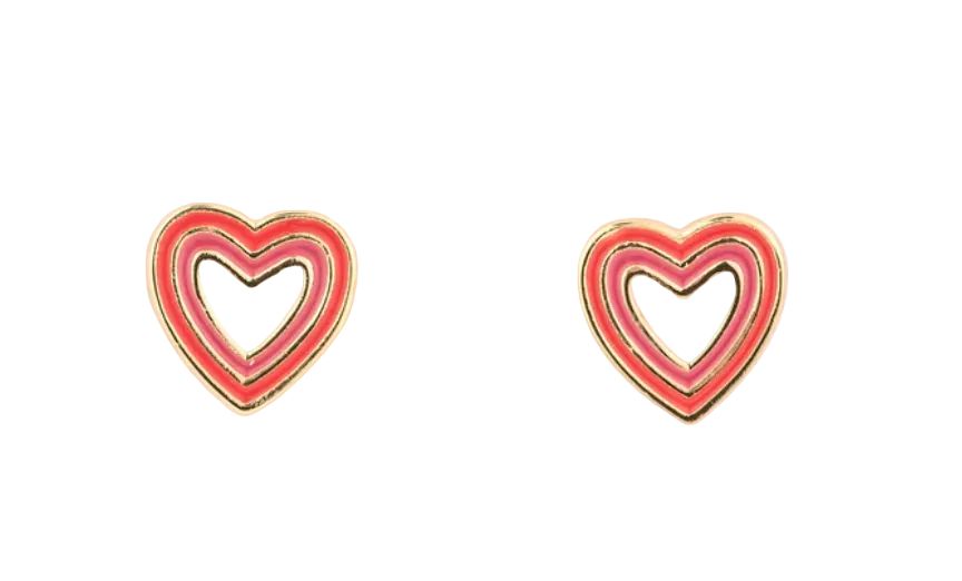 Red Heart Earrings Girl Earrings Michelle McDowell 