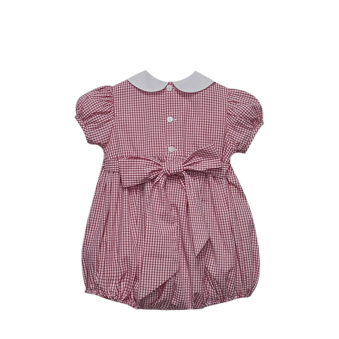 Red Juliette Smocked Bubble Girl Bubble Remember Nguyen 
