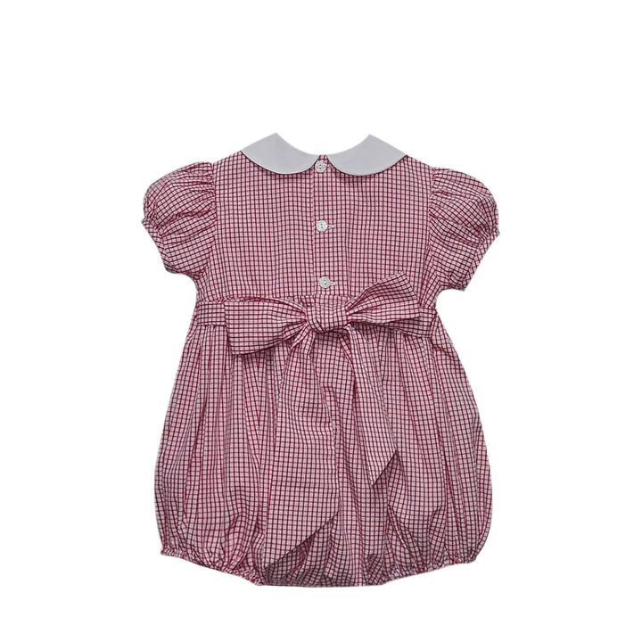 Red Juliette Smocked Bubble Girl Bubble Remember Nguyen 