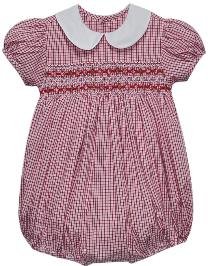 Red Juliette Smocked Bubble Girl Bubble Remember Nguyen 