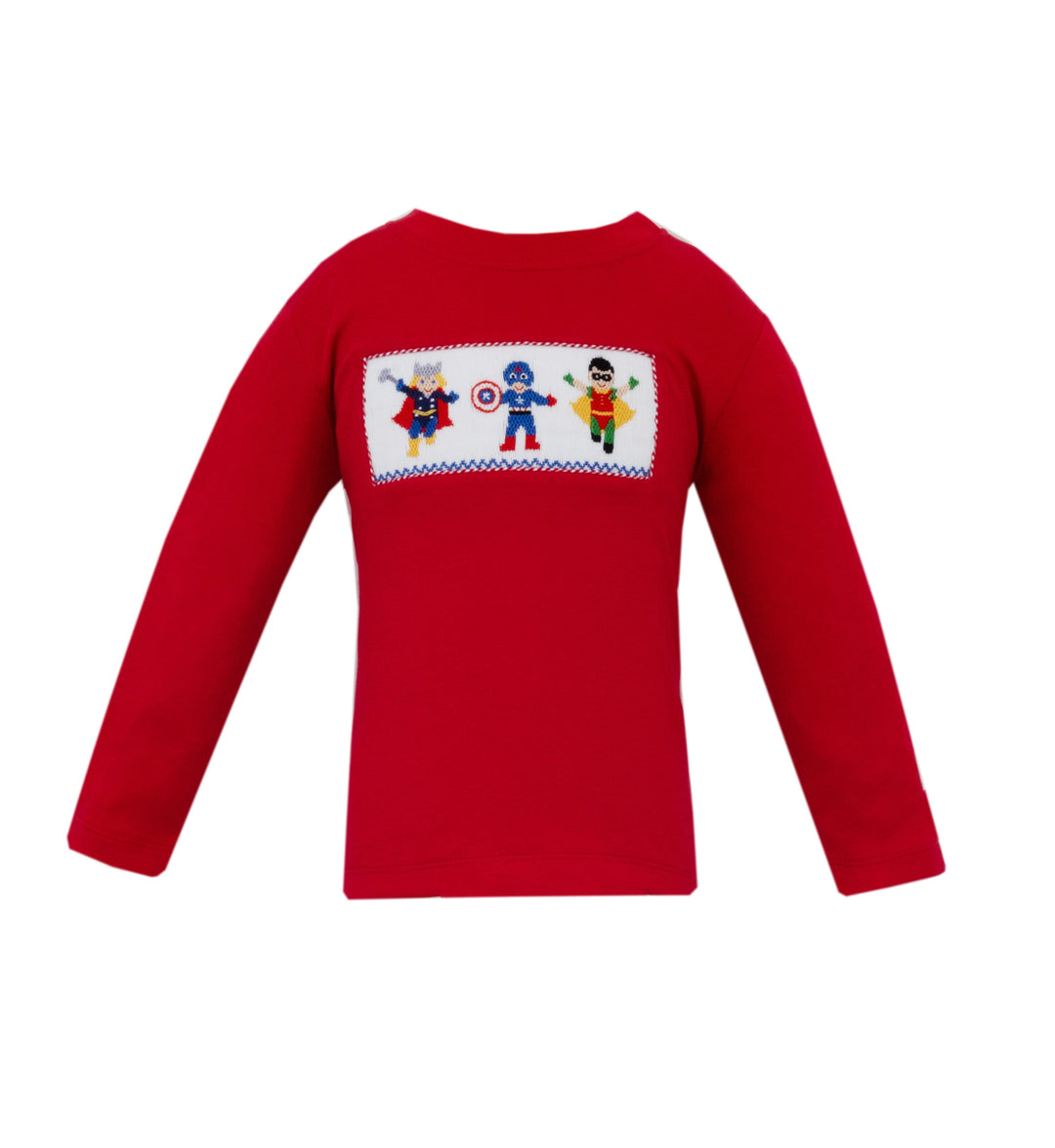 Red Knit L/S Shirt - Super Heroes Boy Shirt Velani 