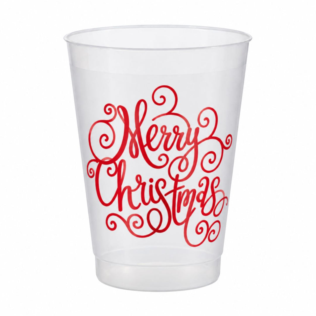 Red Merry Christmas Shatterproof Cups Drinkware Rosanne Beck 