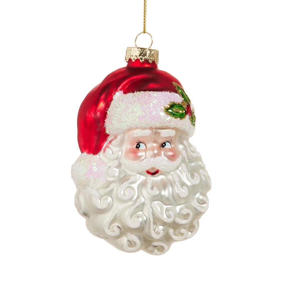 Red Santa Head Ornament Christmas Ornament RAZ 