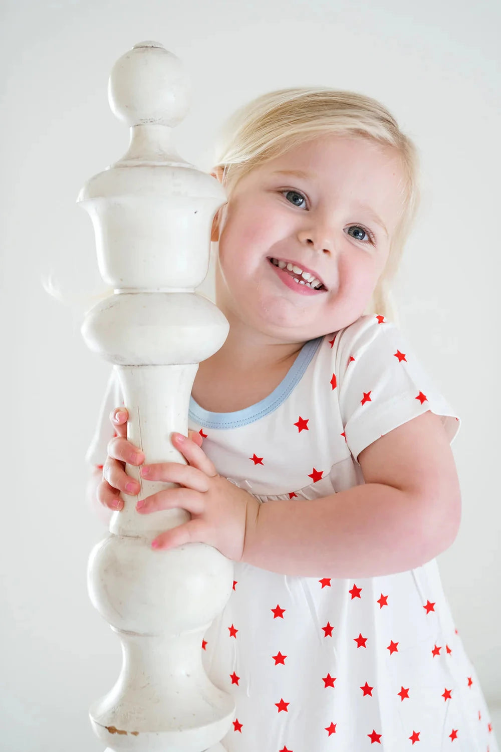 Red Stars Bamboo Nightgown Dress Girl Pajamas The Uptown Baby 