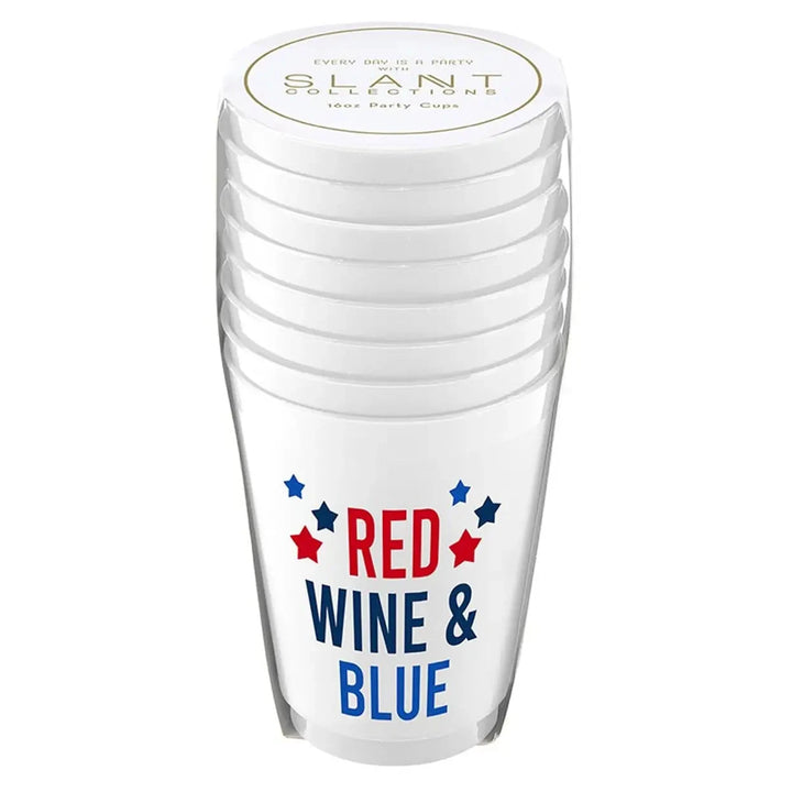 Red, Wine and Blue Shatterproof Cups - Set of 8 Shatterproof Cups Creative Brands - Slant 