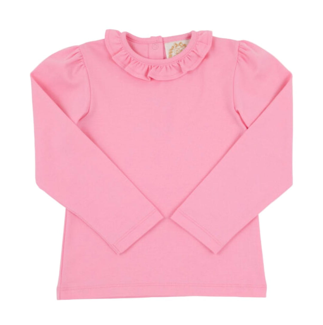 Reece Ruffle Top - Long Sleeve - Hamptons Hot Pink Girl Shirt Beaufort Bonnet 