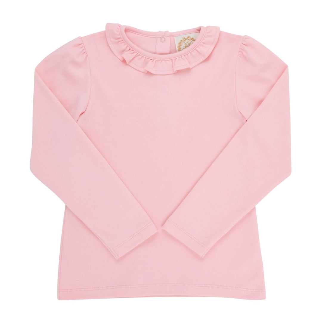 Reece Ruffle Top - Long Sleeve - Sandpearl Pink Girl Shirt Beaufort Bonnet 