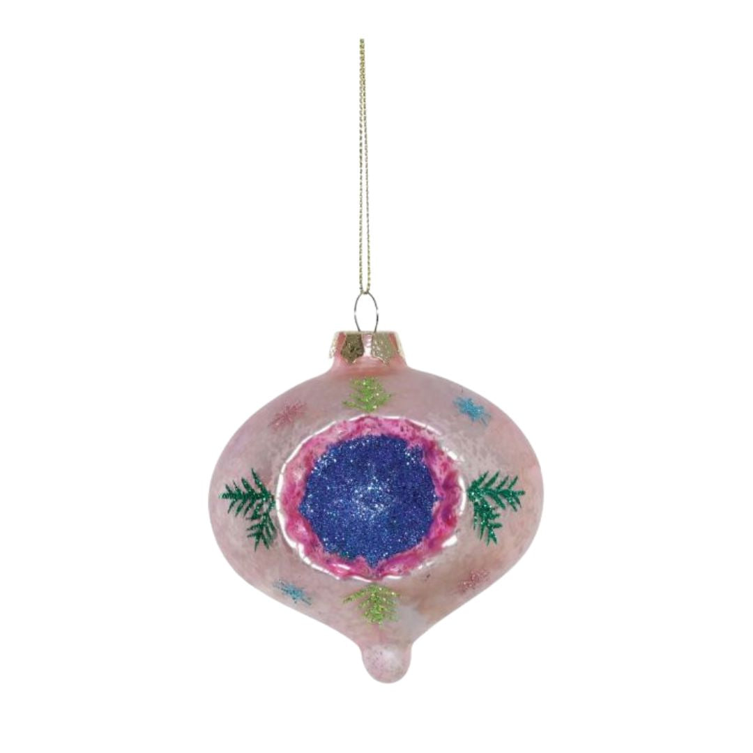 Reflector Drop Ornament Christmas Ornament 180 Degrees Lilac 