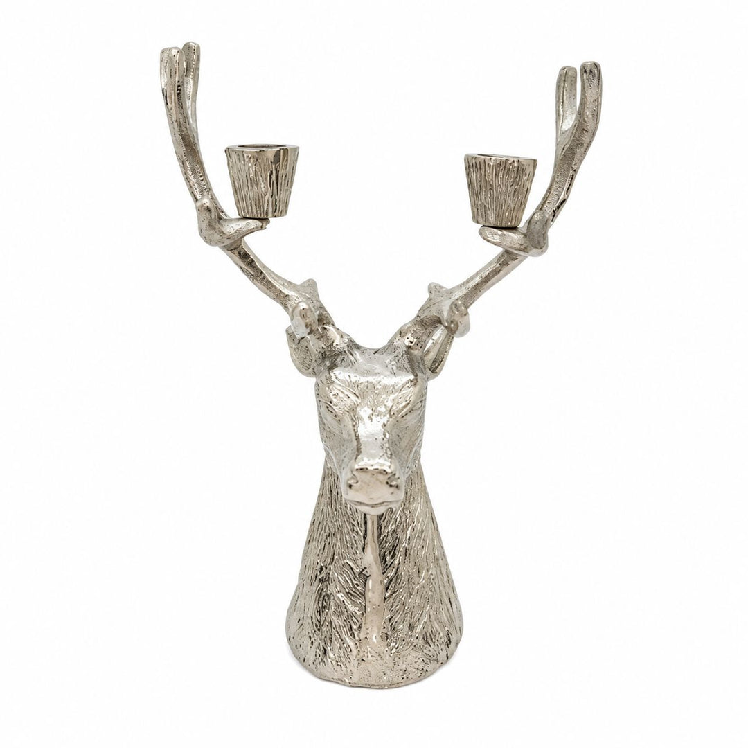 Reindeer Candle Holder 13" - Silver Candle Holders Saro 