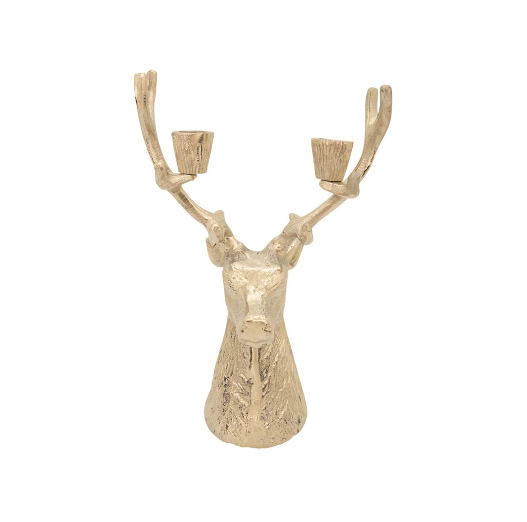 Reindeer Candle Holder - Gold Candle Holders Saro 