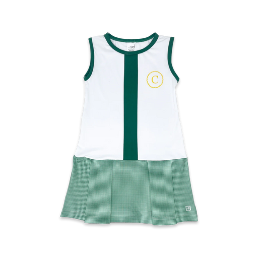 Renea Dress - Pure Coconut, Augusta Green Minigingham Girl Dress Set Athleisure 