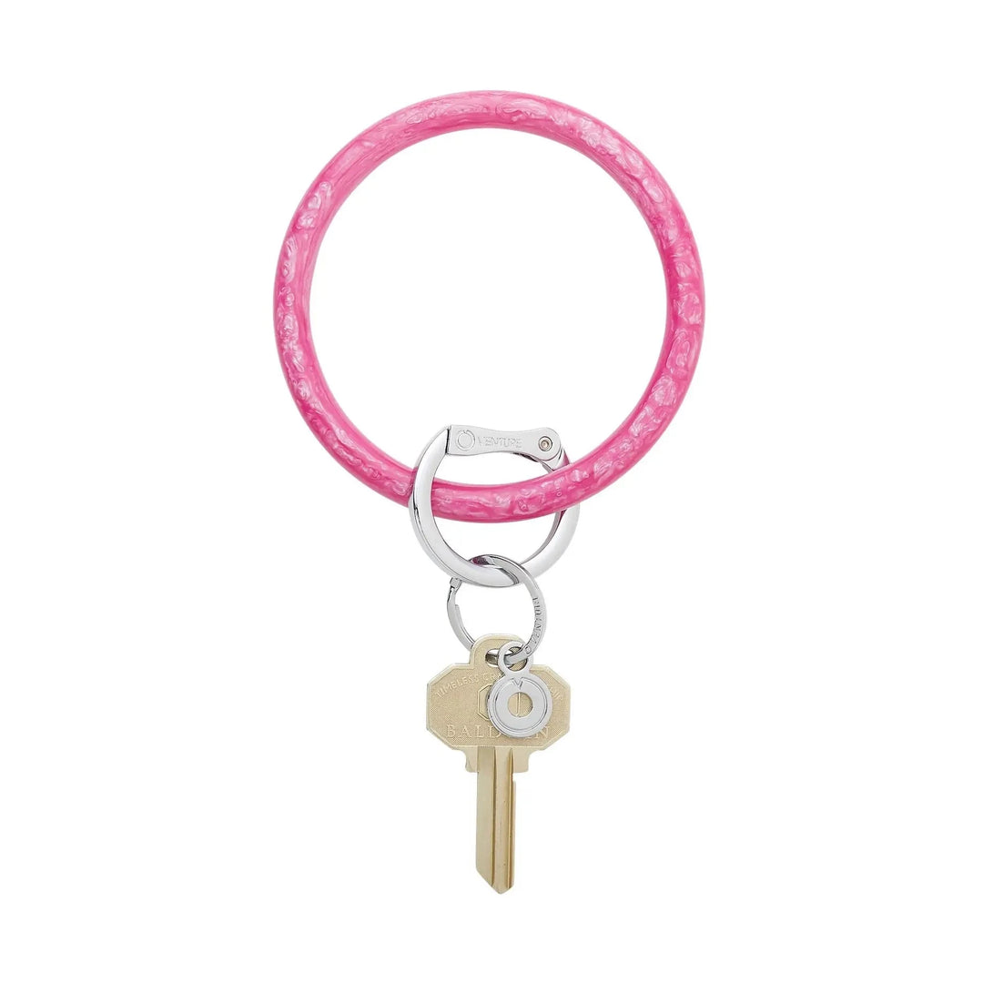 Resin Big O® Key Rings Keychain O Venture Pink Topaz 