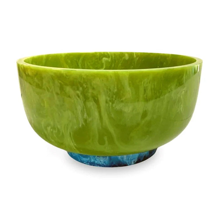 Resin Rio Large Bowl with Base - Green and Blue Decorative Bowl Beatriz Ball 