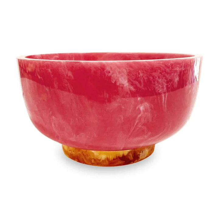 Resin Rio Large Bowl with Base - Pink and Orange Decorative Bowl Beatriz Ball 