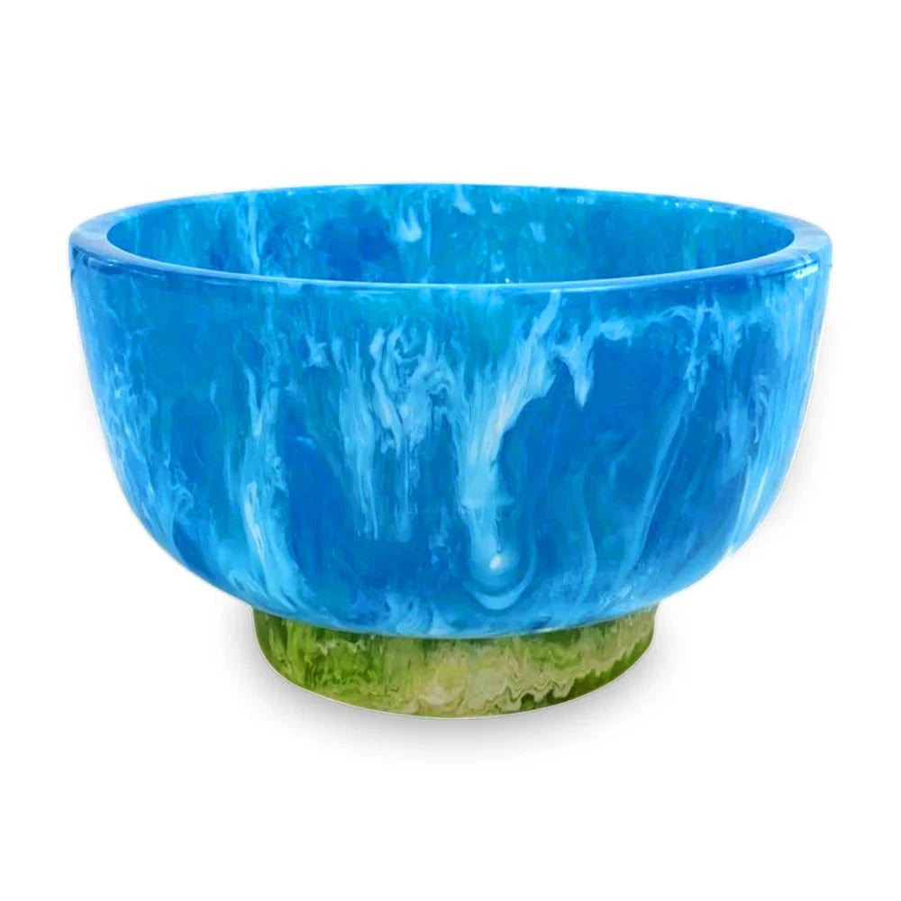 Resin Rio Small Bowl with Base - Blue and Green Decorative Bowl Beatriz Ball 