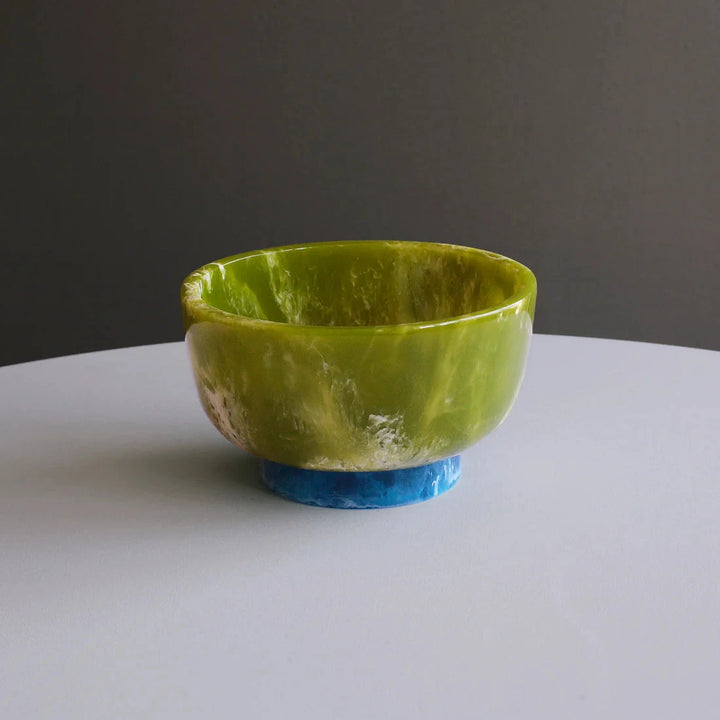 Resin Rio Small Bowl with Base - Green and Blue Decorative Bowl Beatriz Ball 