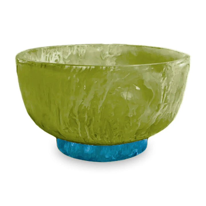 Resin Rio Small Bowl with Base - Green and Blue Decorative Bowl Beatriz Ball 