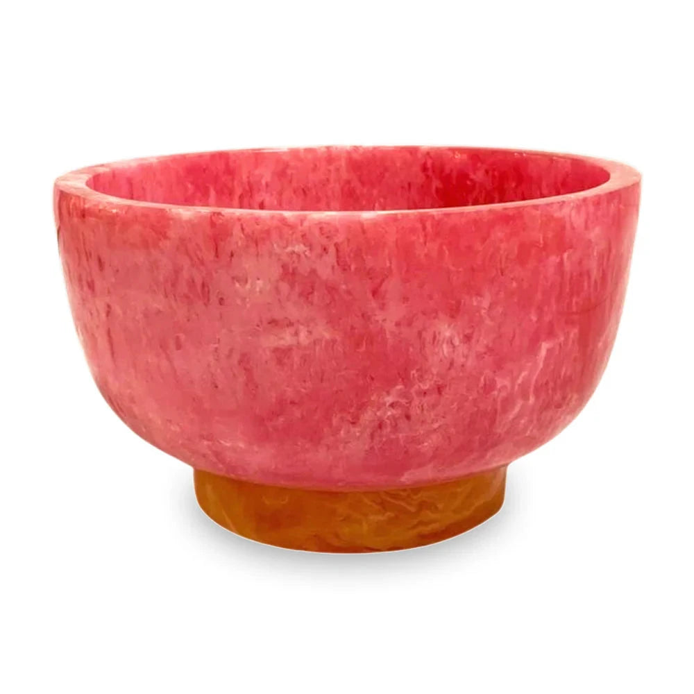 Resin Rio Small Bowl with Base - Pink and Orange Decorative Bowl Beatriz Ball 