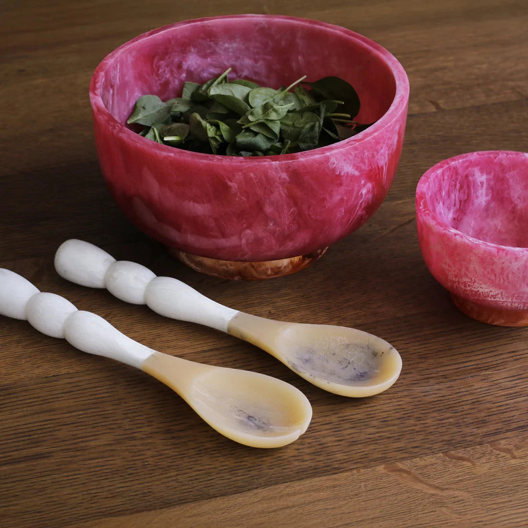 Resin Rio Small Bowl with Base - Pink and Orange Decorative Bowl Beatriz Ball 