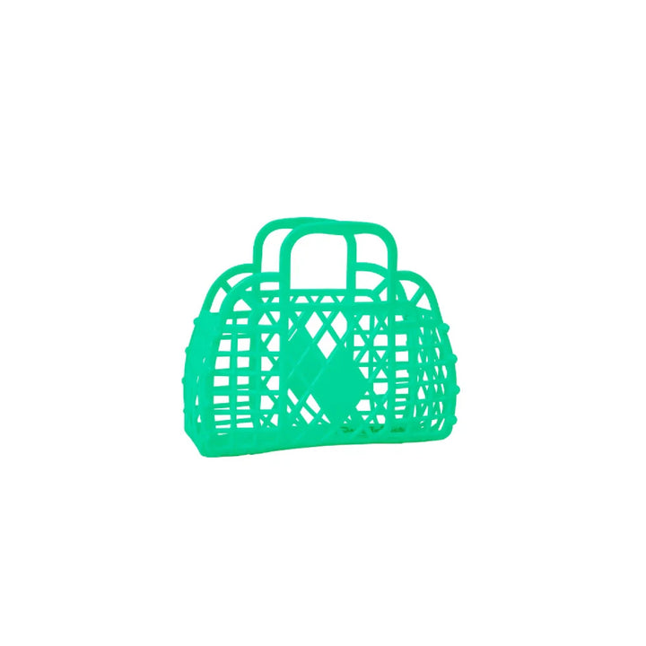 Retro Basket Tote - Mini Jelly Tote Sun Jellies Green 