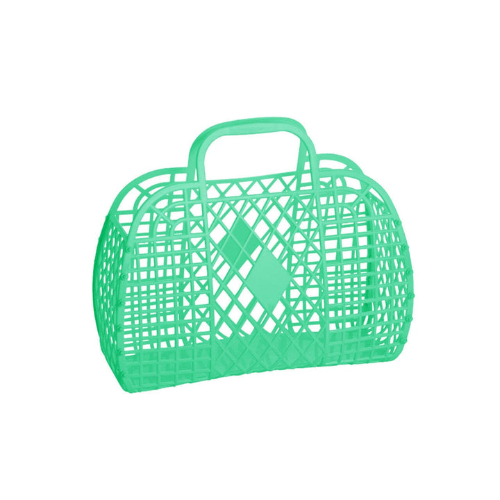 Retro Basket Tote - Small Jelly Tote Sun Jellies Green 