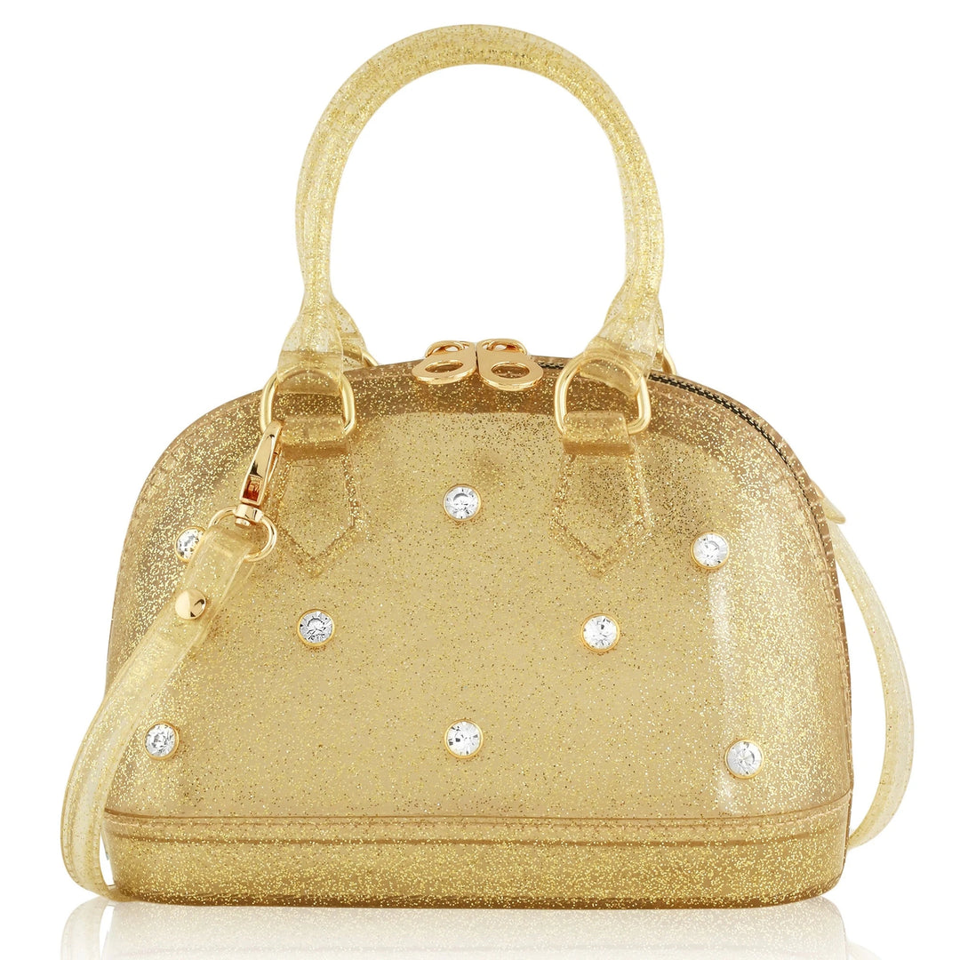 Rhinestone Cate - Gold Sparkle Girl Purse Carrying Kind 