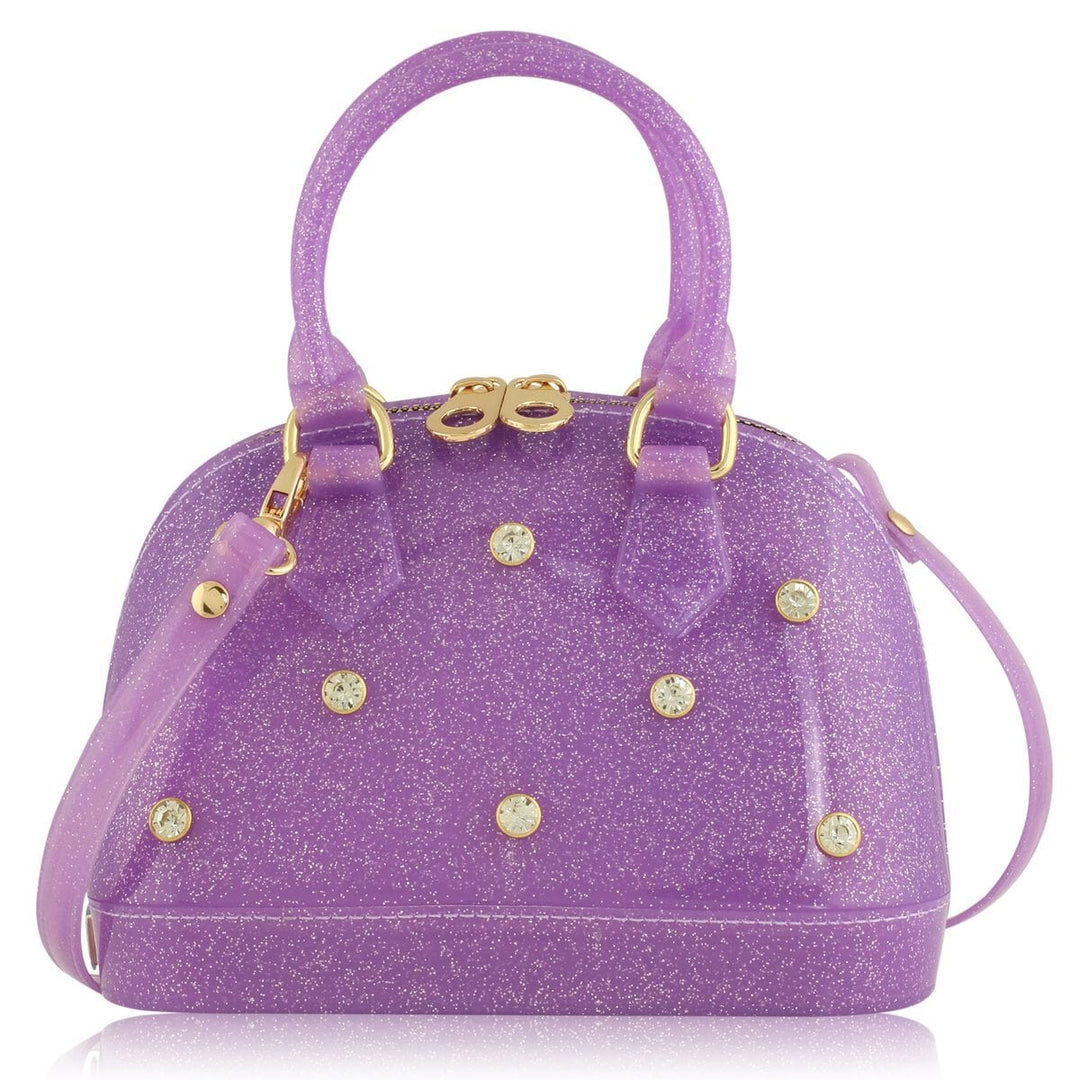 Rhinestone Cate - Purple Sparkle Girl Purse Carrying Kind 