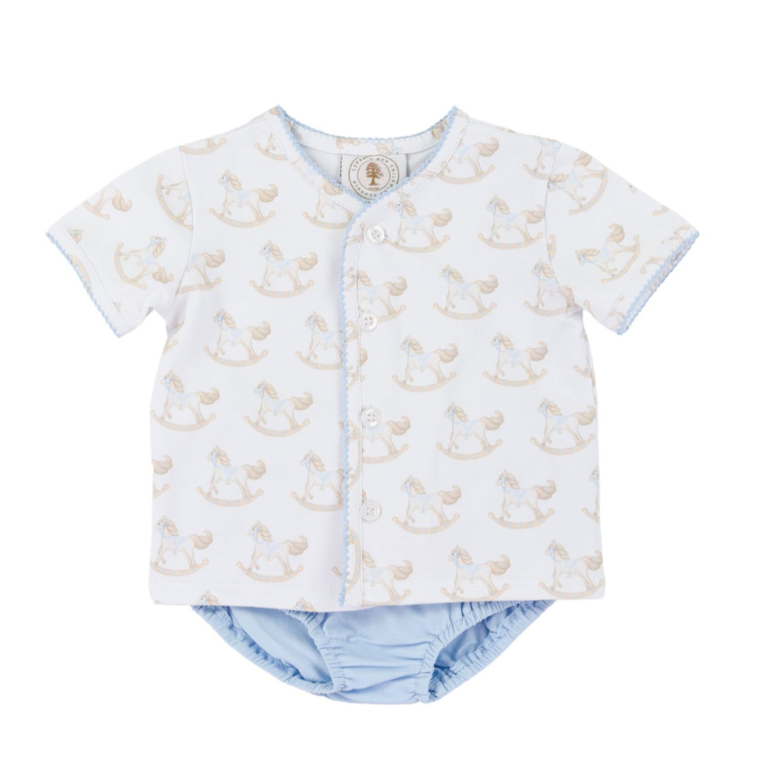 Richmond Rocking Horse Little Layette Set Boy Diaper Set Cypress Row 