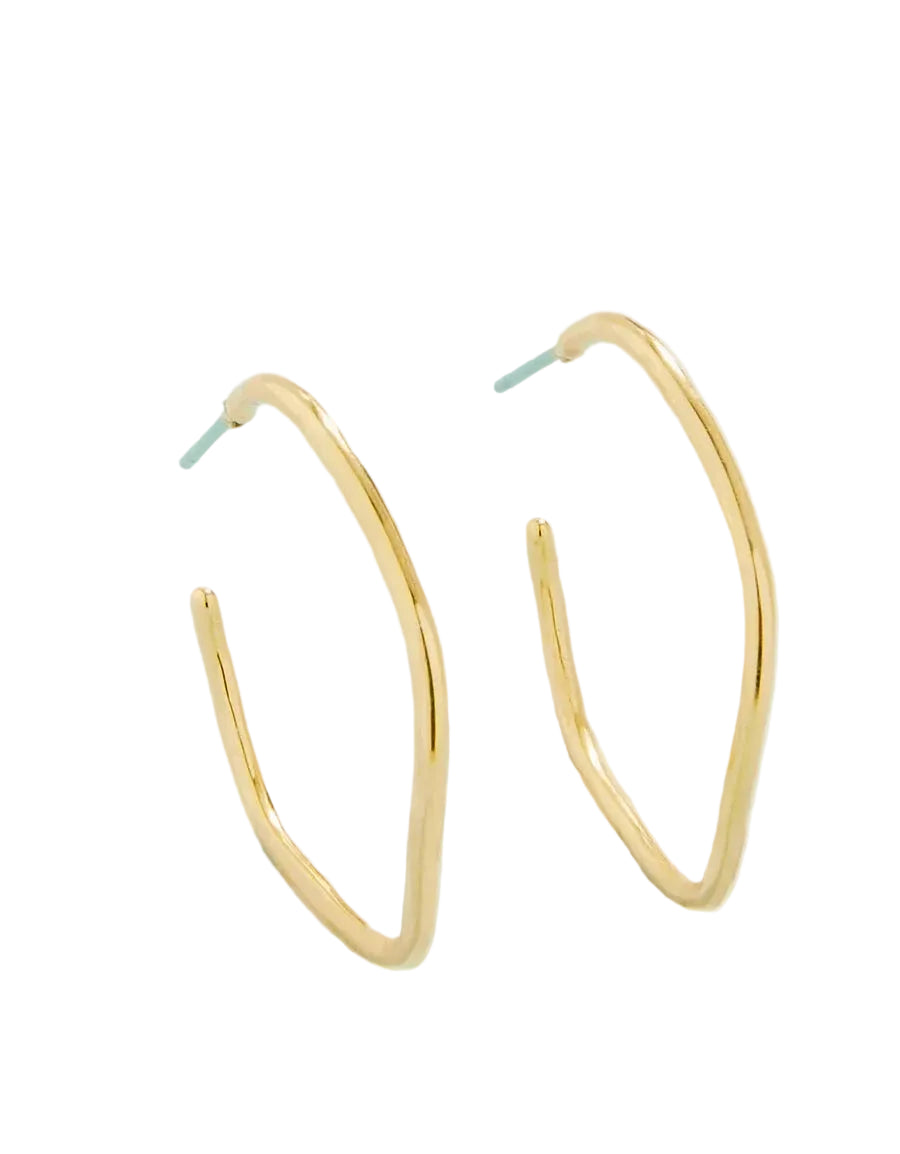 Ripple Wave Hoop Earrings Womens Earrings Spartina 