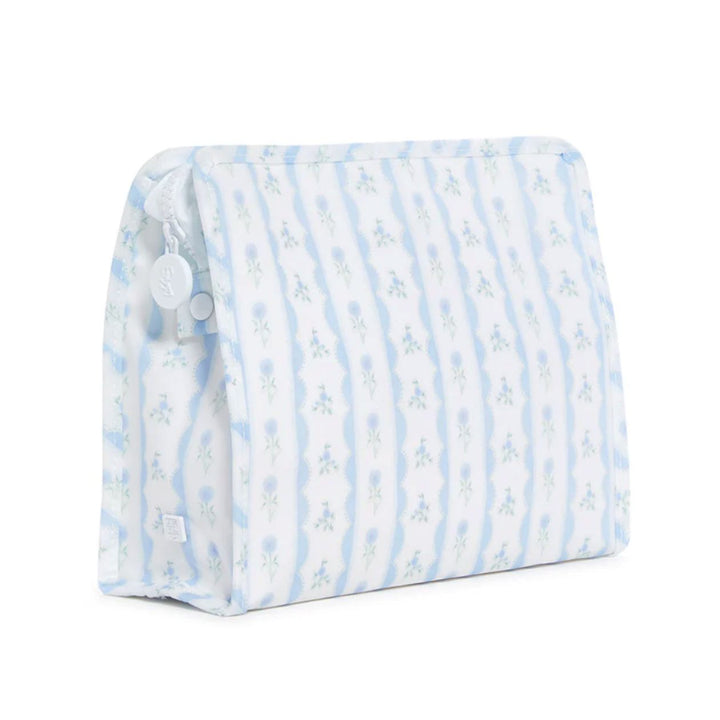 Roadie Case - Large Cosmetic/Accessories Bags TRVL Design Blue Ribbon Floral 