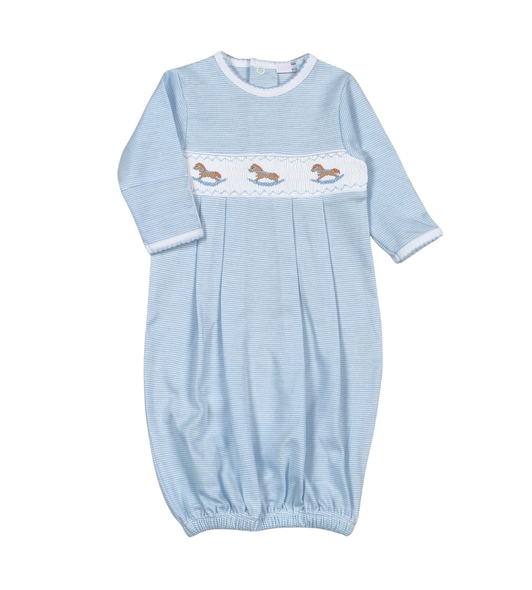 Rocking Horse Smocked Gown Boy Gown Baby Loren 