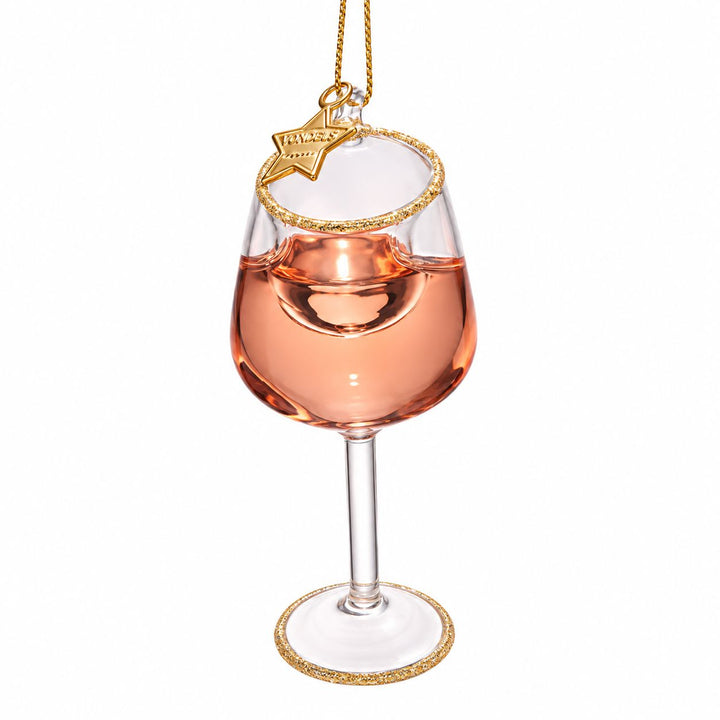 Rose Wine Glass Ornament Christmas Ornament Vondels 
