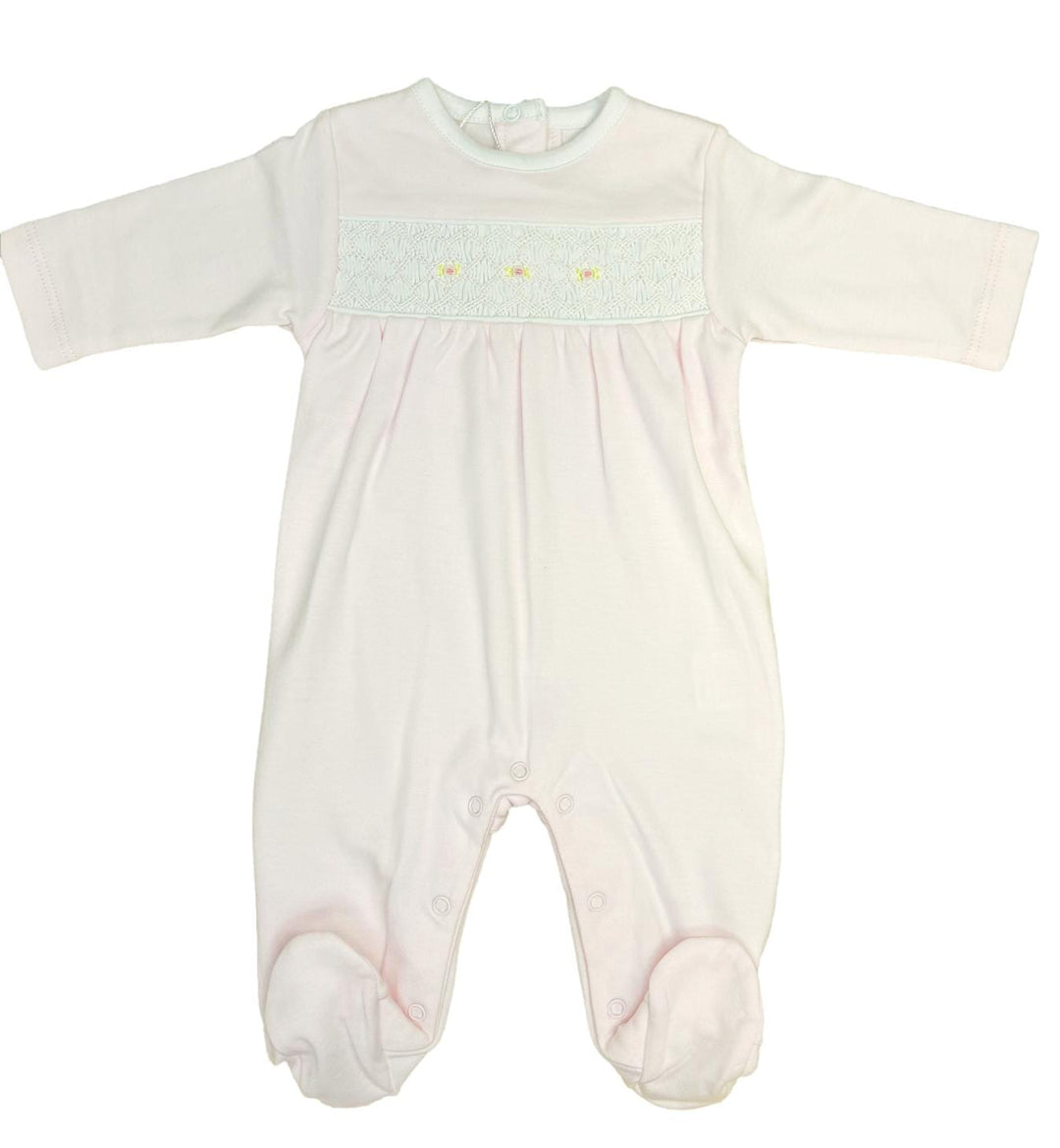Rosebuds Smocked Footie Girl Footie Lyda Baby 