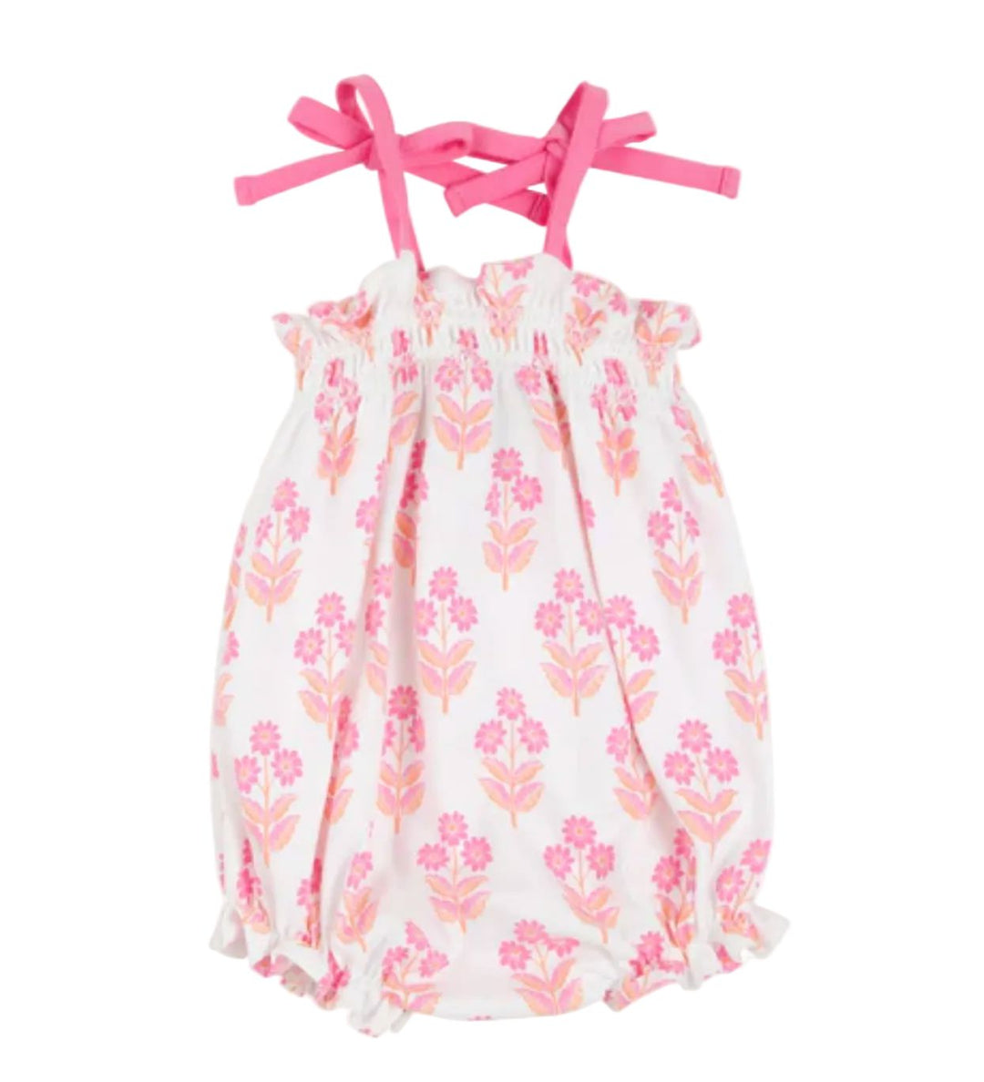 Rosey Romper - Bridgetown Harbour Hand Block Girl Bubble Beaufort Bonnet 