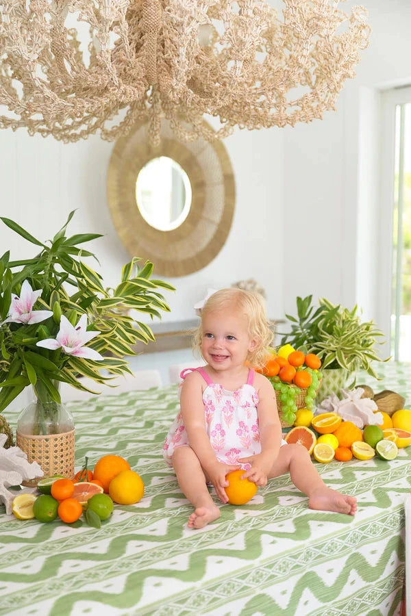 Rosey Romper - Bridgetown Harbour Hand Block Girl Bubble Beaufort Bonnet 