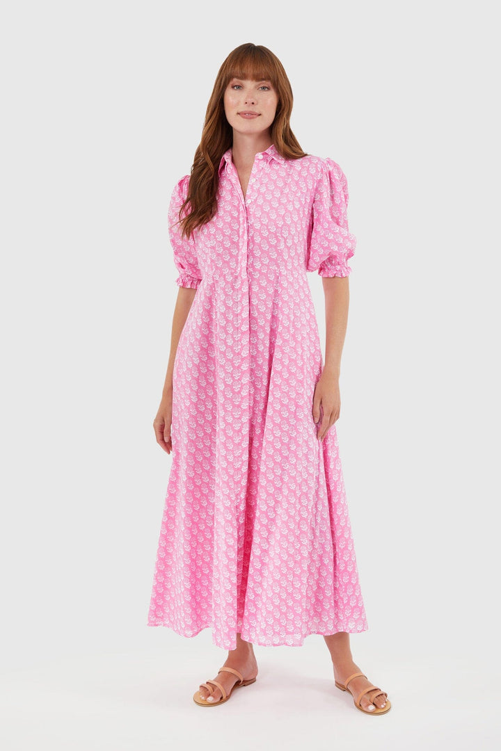 Rosie Shirtdress - Pink Marigold Womens Dress Livro 