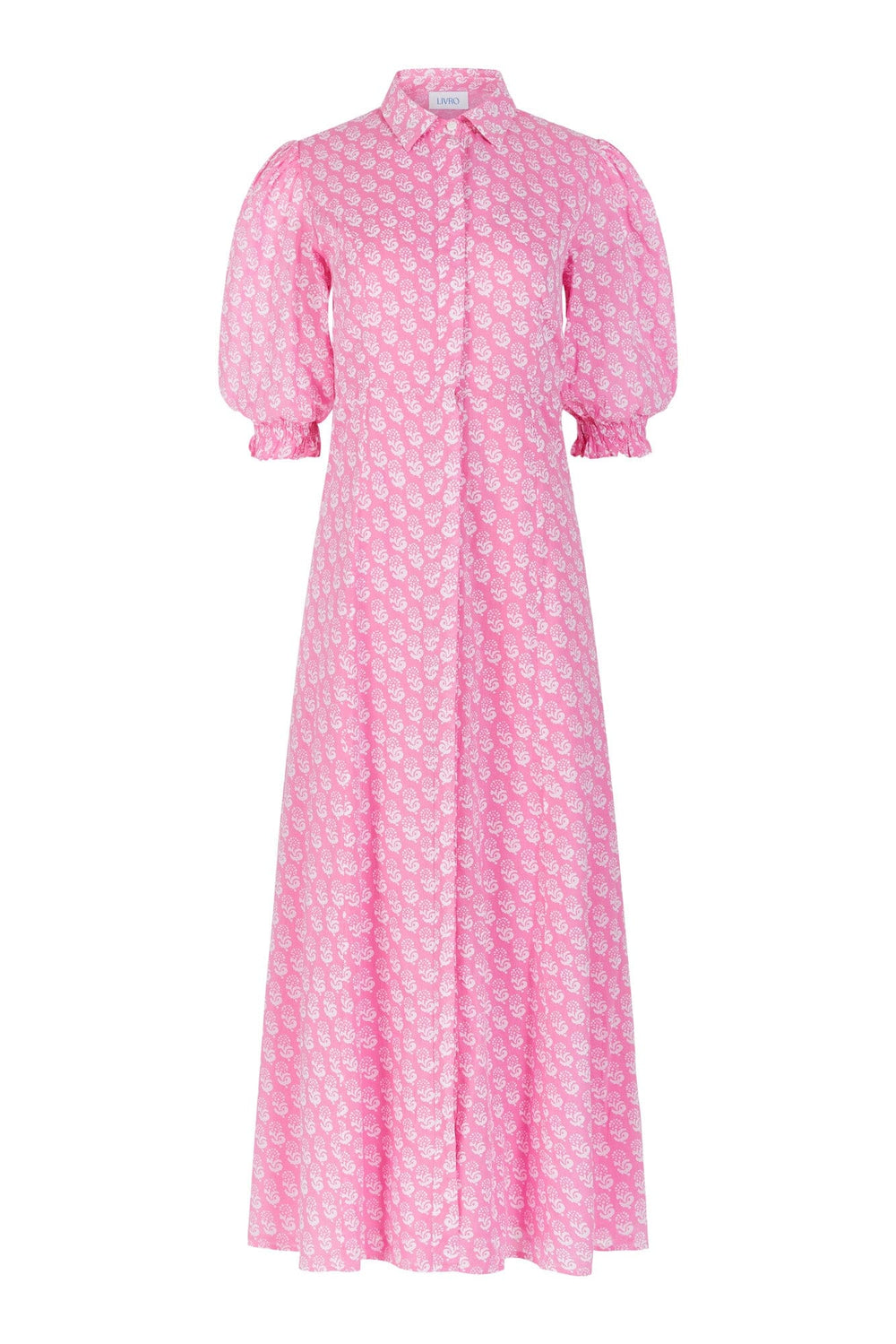 Rosie Shirtdress - Pink Marigold Womens Dress Livro 
